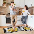 thumbnail image 2 of Sunflower Black White Buffalo Plaid Kitchen Mats Yellow Floral Lumberjack Check Kitchen Rugs Runner Laundry Rug Non Slip Floor Door Mats Soft Doormats Carpet Home Decor Set of 2, 2 of 6