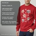 thumbnail image 6 of Men's Lost Gods Ugly Christmas Cat Snowflakes Sweatshirt, 6 of 9