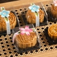 thumbnail image 6 of 50Pcs 100g Moon Cake Box Square Plastic Egg Yolk Pastry Box for Festival, 6 of 7