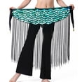 thumbnail image 4 of Qulqfy Mini Women's Skirts Sparkly Green Sequin Mermaid Fringe Dance Fall Short Skirt Skirts for Women, 4 of 5