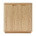 thumbnail image 6 of Tcbosik Fluted 2-Door Cabinet in Oak Finish, Modern Buffet Sideboard with Adjustable Shelf, for Living Room, Dining Room, or Entryway, 31.5"L x 15.75"W x 31.5"H, 6 of 8