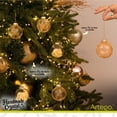 thumbnail image 3 of Esferas para árbol de navidad Artego de 8 cm de diámetro paq 9 esferas de plástico Dorado Rubi * Línea Handmade acabado crystal pintadas a mano 3 estilos, para colgar Christmas ornaments, 3 of 7