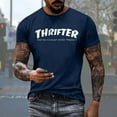 thumbnail image 5 of Afdoent T Shirts For Men Male Letter Printed Short Sleeve Crew Neck T Shirt With Floral Fashion Trend Bottom Shirt Streetwear, 5 of 5