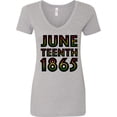 thumbnail image 3 of Inktastic Juneteenth 1865 Women's V-Neck T-Shirt, 3 of 5