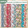 thumbnail image 3 of Tiras de Tela GQIRIL Jelly Roll 50 Piezas de Algodón con Estampado Floral para Patchwork, 3 of 6