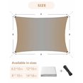 thumbnail image 6 of Sun Shade Sail 14x18Ft Ombre Abstract Gradient Khaki and Gray Uv Block Sunshade Canopy Outdoor Shade Cover Rectangle Shade Cloth For Patio Garden Yard Deck Pergola, 6 of 6