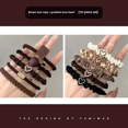 thumbnail image 1 of Lazos para el cabello duraderos de alta elasticidad para mujer, diademas de lujo, cubierta de cuero, accesorios de otoño/invierno, novedad de 2023, 1 of 5