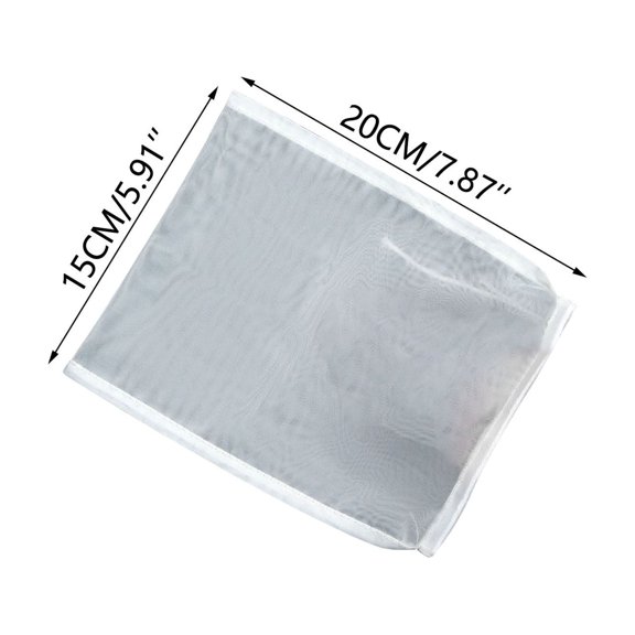 Nylon Monofilament Mesh Filter Bag - 7.8" x 5.9" Reusable Liquid Filter Sock for Straining Almond Soy Milk and Food
