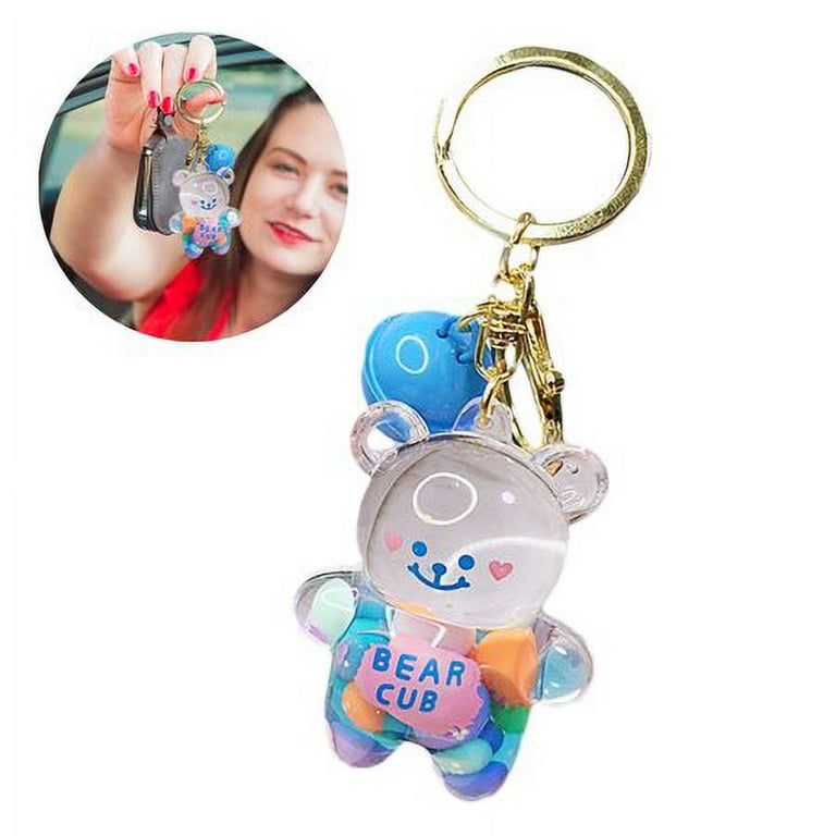 kieques Cute Diamond Bear Keychains for Women、Kids、Girls，Key Chain for Car  Keys、Handbags、Backpack、Wallet，Personalized Funny