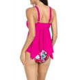 thumbnail image 4 of EYIIYE Women's Conservative Swimsuits 2 Pcs Set Ladies Solid Color Tank Tops Ruffled Hem Camisole with Shorts Tankini Swimwear Bathing Suits Beachwear, 4 of 5