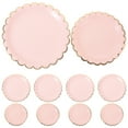 thumbnail image 2 of Greenadscape Round Pink Paper Plates For Family Gathering 16Pcs 9In, 2 of 8