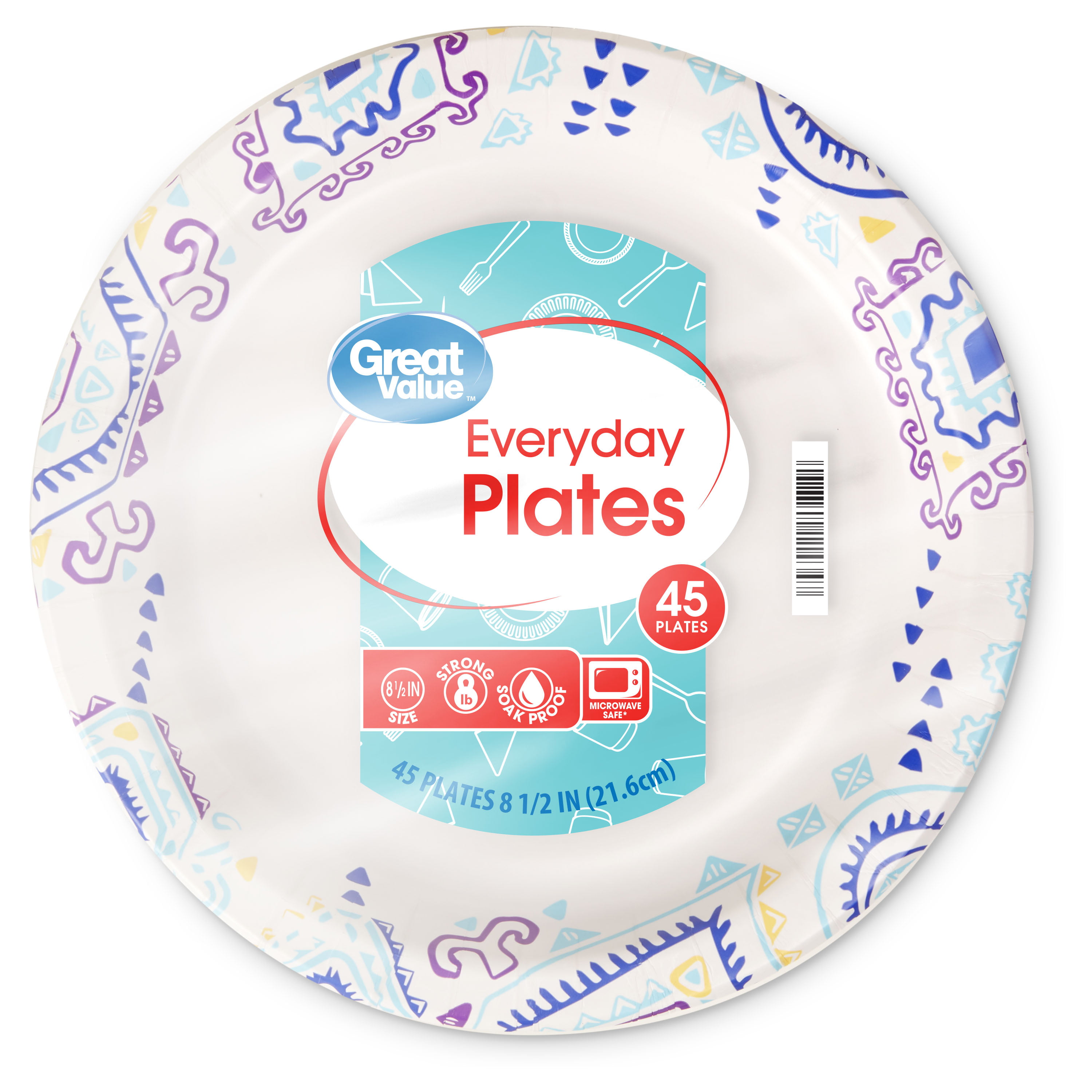 White Hefty Everyday 9 Inch Foam Plates 45 Count