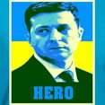thumbnail image 3 of CafePress - Ukrainian President Zelenskyy Ukraine Flag T Shirt - Men's Fitted T-Shirt, 3 of 4