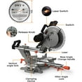 DWT Sliding Miter Saw, 12inch Compound Miter Saw with Double Bevel