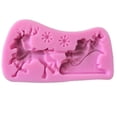 thumbnail image 1 of Navidad Santa Claus Trineo Alce Pastel Molde Silicona Decoración Molde Navidad Chocolate Galletas Pudín Molde Herramienta Yuarrent HA038441-00, 1 of 6