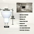 thumbnail image 3 of QJUHUNG 10-Pack GU10 LED Bulb 5000K Daylight  MR16 GU10 Base Light Bulb  6W Equal 50W Halogen Replacement  Track Lighting  Recessed Light  Range Hood Light Bulbs, 3 of 7
