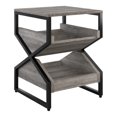 thumbnail image 3 of Furniture of America Fille 2-Shelf Wood Vintage Gray Oak End Table, 3 of 8