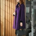 thumbnail image 4 of Ketyyh-chn99 Winter Coats for Women Solid Fashion Business Elegant Coat Fall Coat 2023 Purple,2XL, 4 of 5