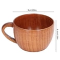 thumbnail image 2 of 200ml Big Belly Wood Water Cup Simple Tea Wine Coffee Mug Classical Wooden Cup with Handle for Kitchen Study, 2 of 8