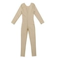 thumbnail image 5 of Alvivi Girls Long Sleeves Ballet Dance Gymnastics Leotard Jumpsuit Unitard Dancewear 3-14 A Nude 3-4, 5 of 7