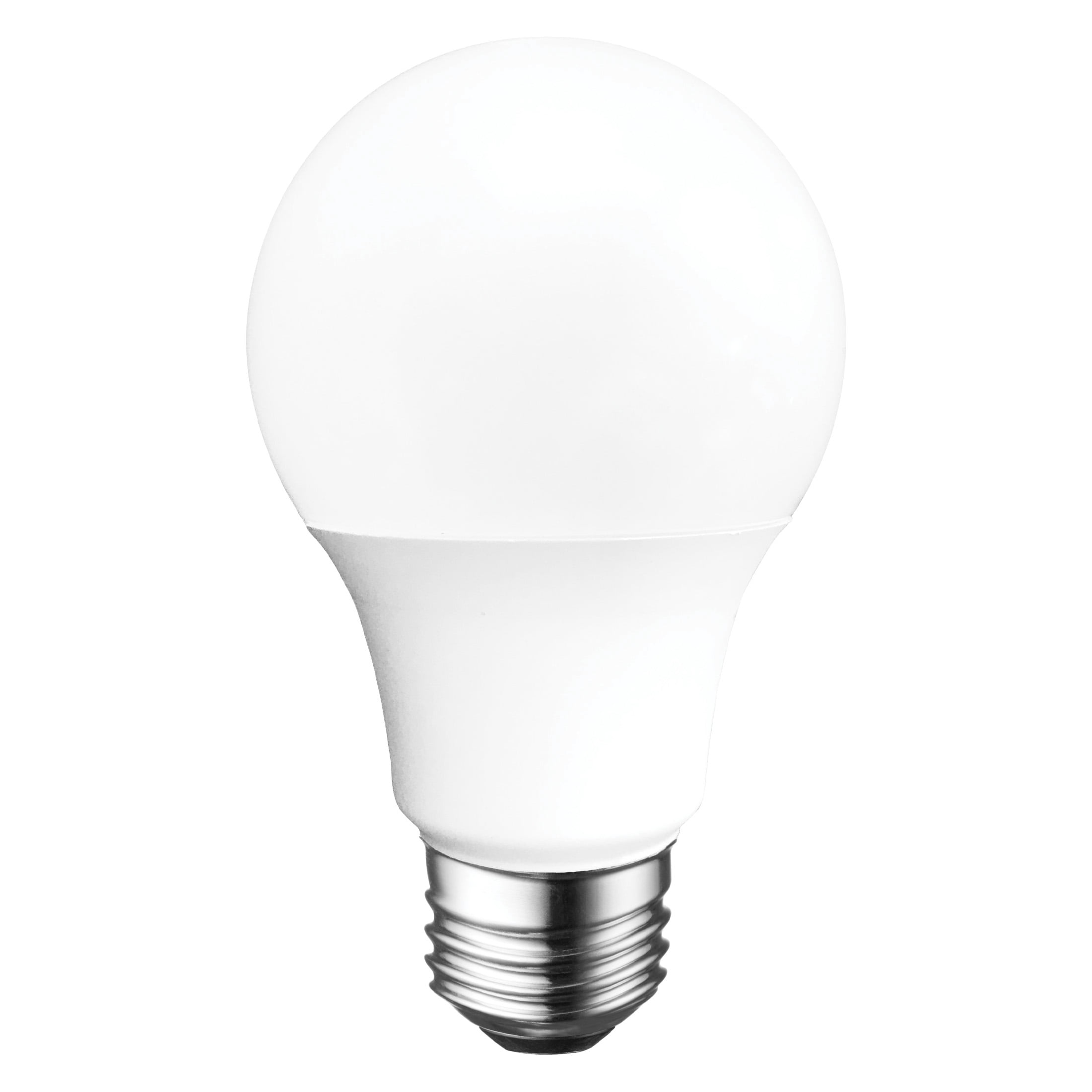 Great Value LED Light Bulb, 10W (60W Equivalent) 18Y, A19 General Purpose Lamp E26 Medium Base, Non-Dimmable, Soft White, 4-Pack