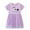 Z05 Light Purple, variant on Toddler Girl Casual Dress Cartoon Print Short Sleeve Tunic Shirt Dresses