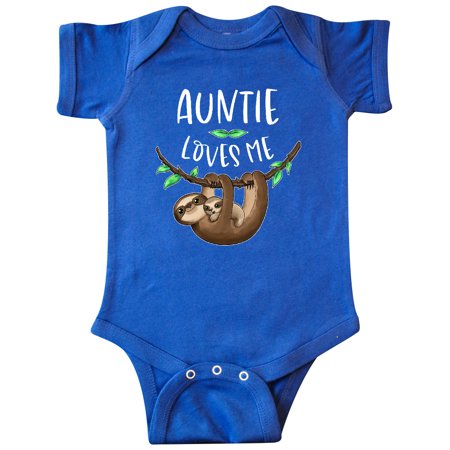 

Inktastic Auntie Loves Me Cute Sloth and Baby Gift Baby Boy or Baby Girl Bodysuit