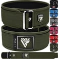 thumbnail image 1 of RDX Weight Lifting Belt 4 Adjustable Back Lumbar Support Bodybuilding, Powerlifting Functional Strength Training Core Exercise Fitness Workout Squats Deadlifts, Home Gym Equipment, 1 of 8