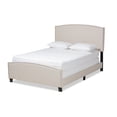 thumbnail image 1 of Baxton Studio Morgan Modern Transitional Beige Tela Tapizada Queen Size Panel Bed Baxton Studio 10312, 1 of 2