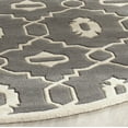 thumbnail image 3 of SAFAVIEH Chatham Ethan Geometric Wool Area Rug, Dark Gray/Ivory, 5' x 5' Round, 3 of 7
