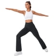 thumbnail image 3 of Rosvigor Womens Micro Flare Yoga Pants High Waisted Bootcut Leggings No Front Seam Buttery Soft Leggings for Workout Gym Casual, 3 of 8