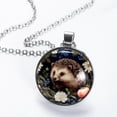 thumbnail image 2 of Hedgehog Women's Round Glass Pendant Necklace, 2 of 5