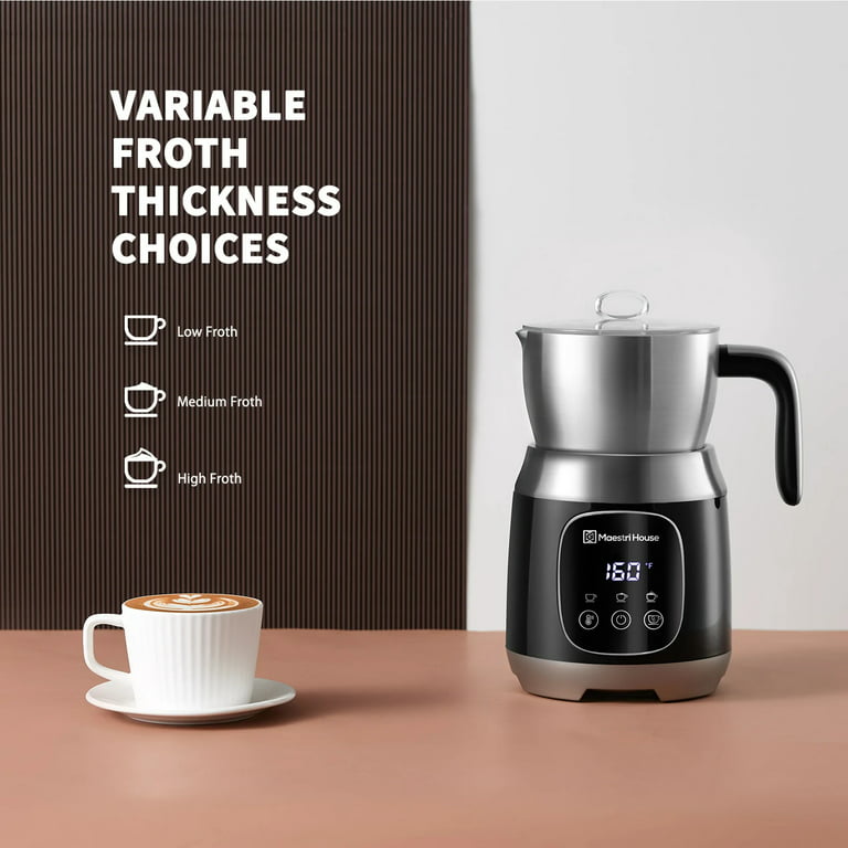 Sur La Table Kitchen Essentials 6-in-1 Espresso Maker - Brew Lattes, Cappuccinos and Single or Double Espressos, Automatic Milk Frother and Digital