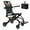Black, variant on Wheelchair, Aluminum Alloy Ultra-Thin Transport Chair for Adults, Foldable Wheelchair with Flip-up Armrest, Portable Transportation Travel Wheelchair, Bearing 286lbs Lorelo