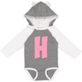 thumbnail image 3 of Inktastic Pink and White Polka Dots Letter H Boys or Girls Long Sleeve Baby Bodysuit, 3 of 5