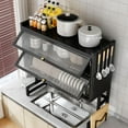 thumbnail image 6 of HOUGEET Dish Drying Rack Over The Sink, 2-Tier Kitchen Utensil Storage Organizer Shelf, Space-Saving ，Efficient Sink Drainer and Storage Solution - 85cm/33.46in (Black, 6 of 9