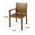 thumbnail image 6 of Caroline Outdoor Acacia Wood Dining Chairs, Set of 2, Teak, 6 of 7
