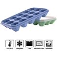 thumbnail image 3 of 15 Cube Ice Cubes Easy Release Stackable Ice Cube Molds, 2-Pack (Grey Blue + Green), 3 of 5