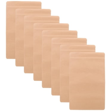 High Barrier Natural Kraft Paper Stand up Zipper Coffee Bag Bread Food Bags Gift Bulk Snack Beans Reusable Versatile