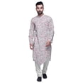 thumbnail image 1 of Atasi Cotton Flex Asymmetrical Long Sleeve Kurta For Men Printed Designer Kurta, 1 of 1