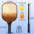 thumbnail image 4 of Pickleball Paddles Set Of 2, Fiberglass Surface, West & Cowboy Print, 4 Balls & Bag, 4 of 5