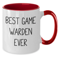 thumbnail image 2 of Funny Game Warden Gifts for Men, 'Best Game Warden Ever' Two Tone Coffee Mug, Gifts from Dad, Unique Mother's Day Unique Gifts for Game Wardens, 2 of 4