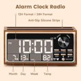 thumbnail image 2 of ZHENYEMEI Digital LED Alarm Clock, Vintage Alarm Clock Radio with Fast Wireless Charging, White Noise Sound, Dual Alarms, Temperature display, Dimmer Control,Auto-Dimming, Retro Clock for Bedroom, 2 of 7