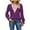 Purple, variant on Deago Women's Lace V Neck Puff Long Sleeve Eyelet Tops Dressy Business Work Casual Loose T Shirts Blouse (Purple, S)