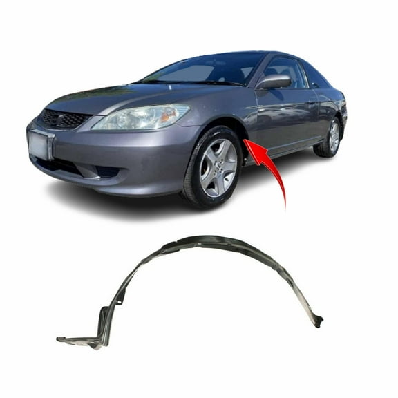 DCP Fender Liner Driver Side for Honda Civic 2004-2005 HO1248121 74151S5AJ00