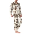 thumbnail image 2 of Daiia Cows On The Farm for Men's Long-Sleeved Pajama Set – Soft & Comfortable Sleepwear Button-Up Pajamas Cozy Lounge Wear-Large, 2 of 7