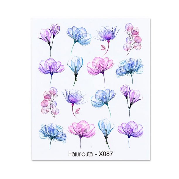 JOEEE Calcomanías De Agua Colroful Arco Iris Patrón Deslizador Pegatinas Decoración De Uñas Accesorios