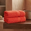 thumbnail image 2 of Ample Decor Hand Towel Set of 2 100% Cotton 18X28 inch - Orange, 2 of 6