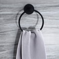 thumbnail image 5 of 4-Piece Black Bathroom Hardware Set Wall Mounted with Towel Bar, Toilet Paper Holder, Robe Hook and Towel Ring, 5 of 7