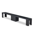 thumbnail image 1 of East West Furniture Xtenczar Banc Moderne Extensible, Fini Noir, 1 of 9